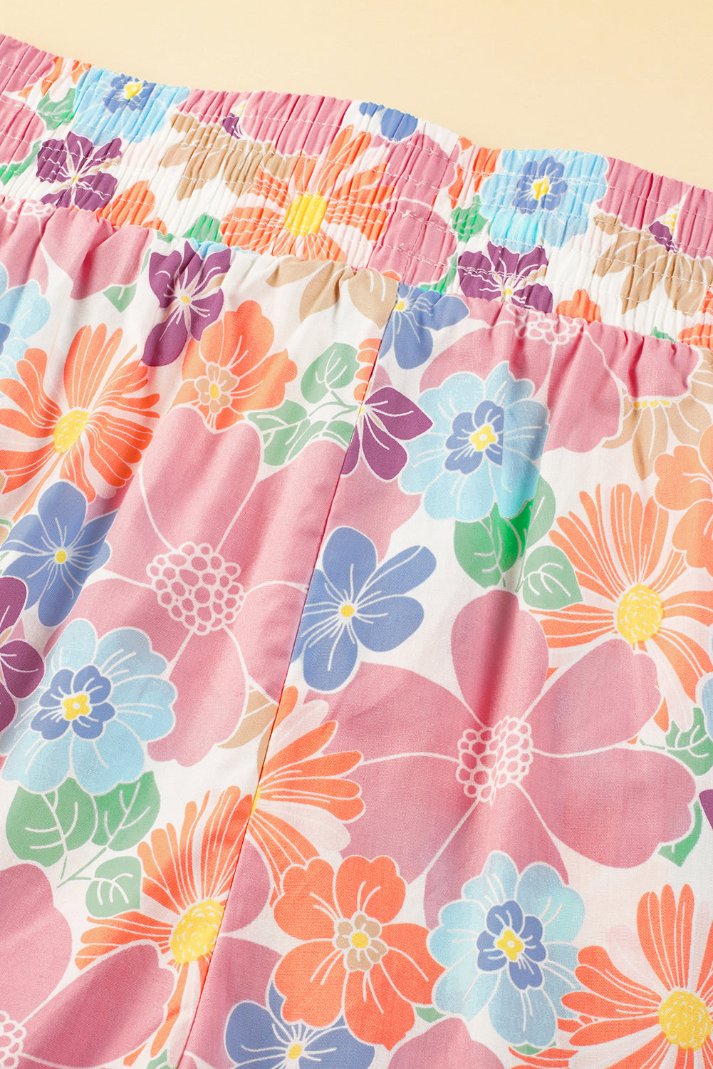 Pink Floral Loose Pants