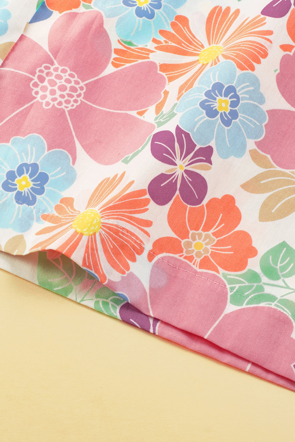 Pink Floral Loose Pants