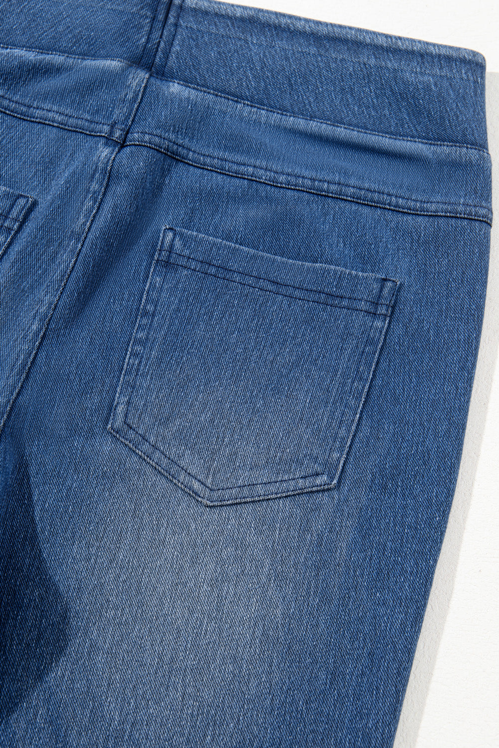 Blue Skinny Mid Waist Jeggings