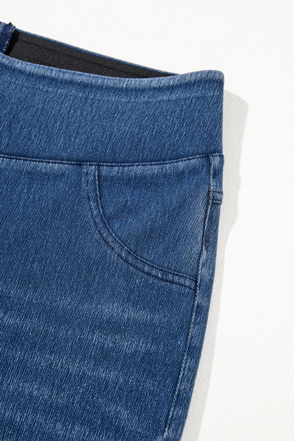 Blue Skinny Mid Waist Jeggings