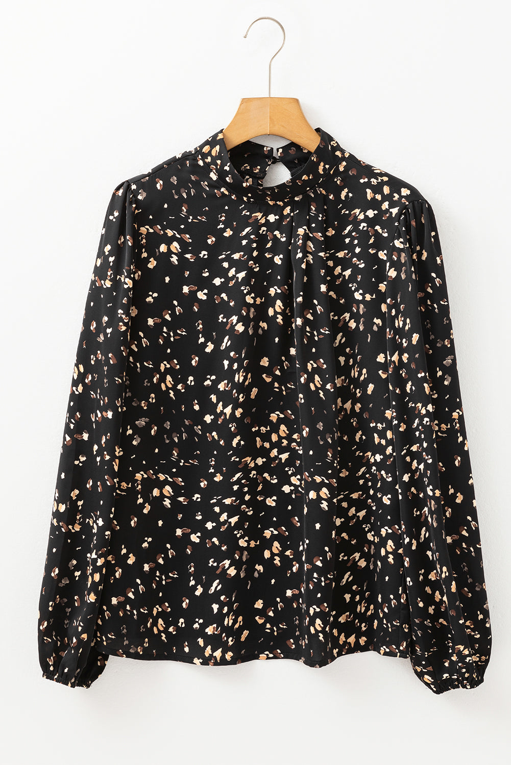 Black Leopard Print Blouse