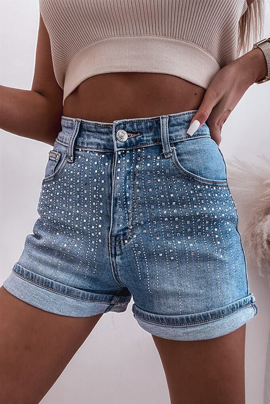Ashleigh Blue Rhinestone Denim Shorts