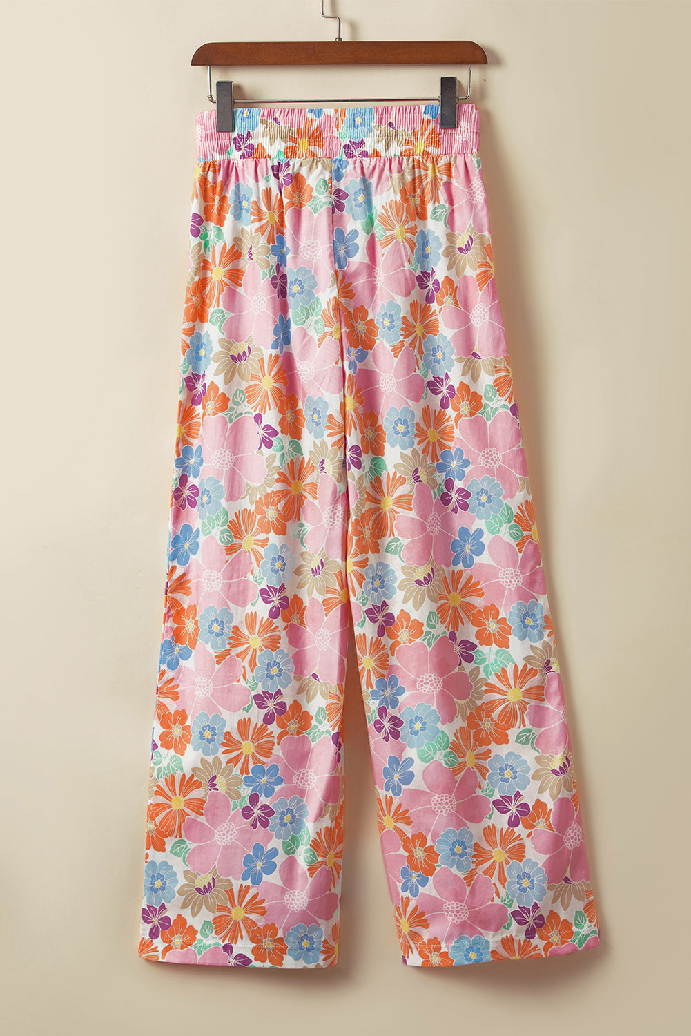 Pink Floral Loose Pants