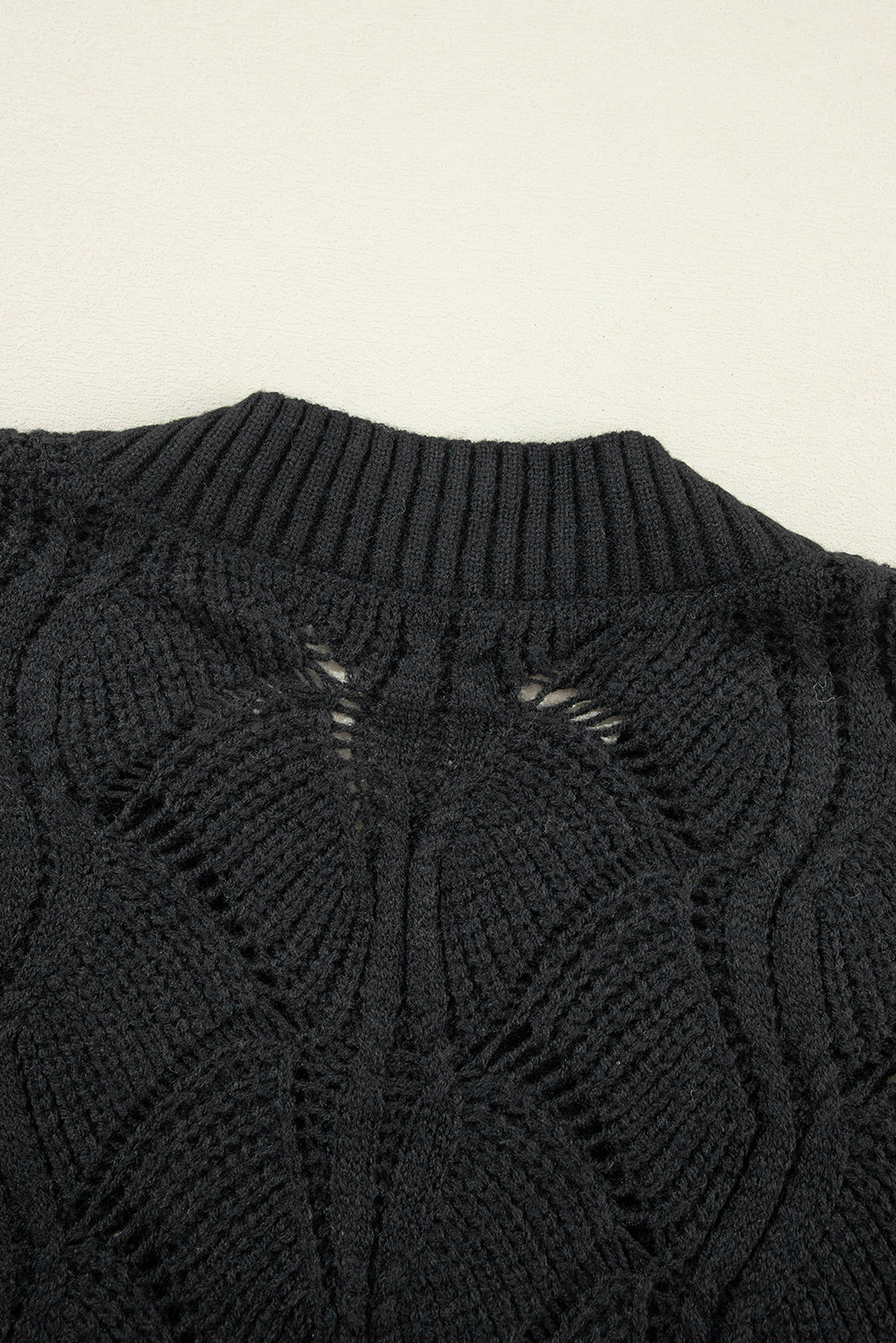 Black Drop Shoulder Knit Jersey