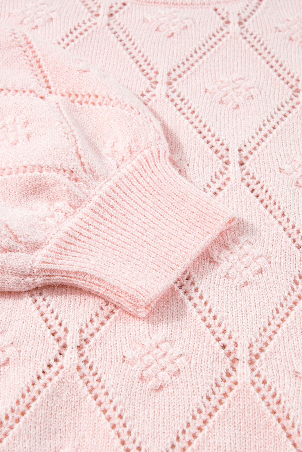 Light Pink Puff Sleeve Cropped Jersey