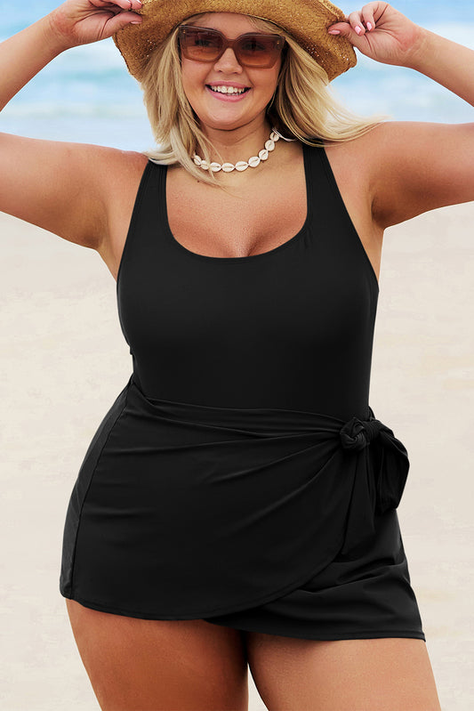Black Plus Size One Piece Swimsuit