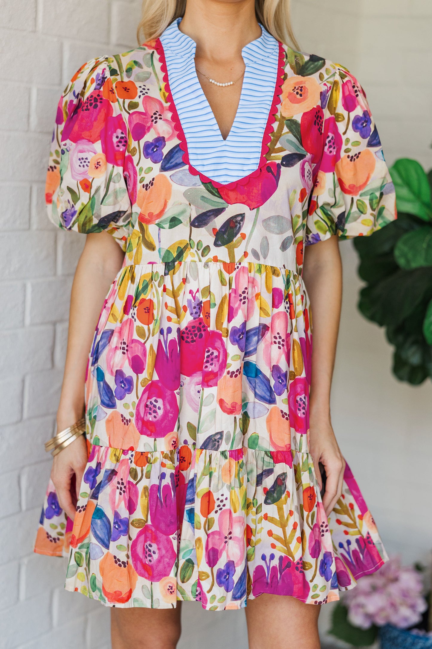 Rose Bright Floral Dress