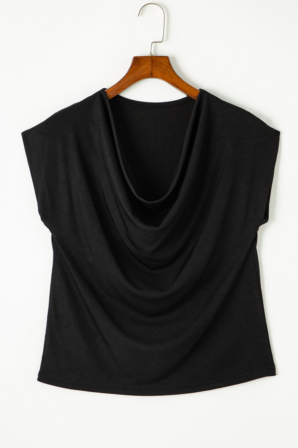 Black Cowl Neck T Shirt