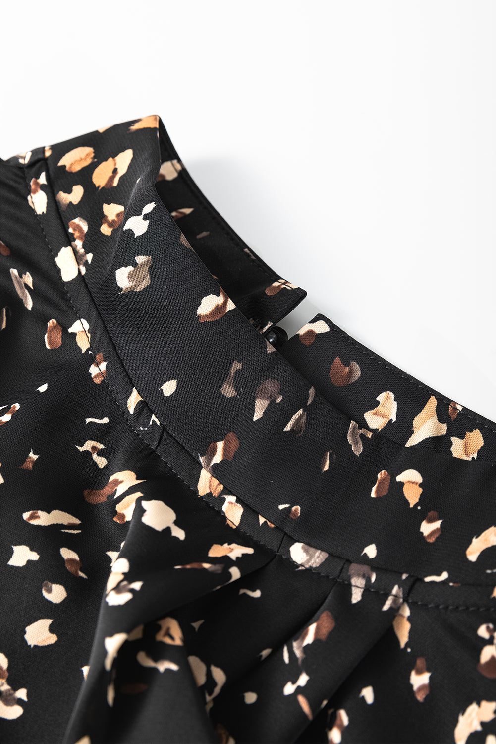 Black Leopard Print Blouse