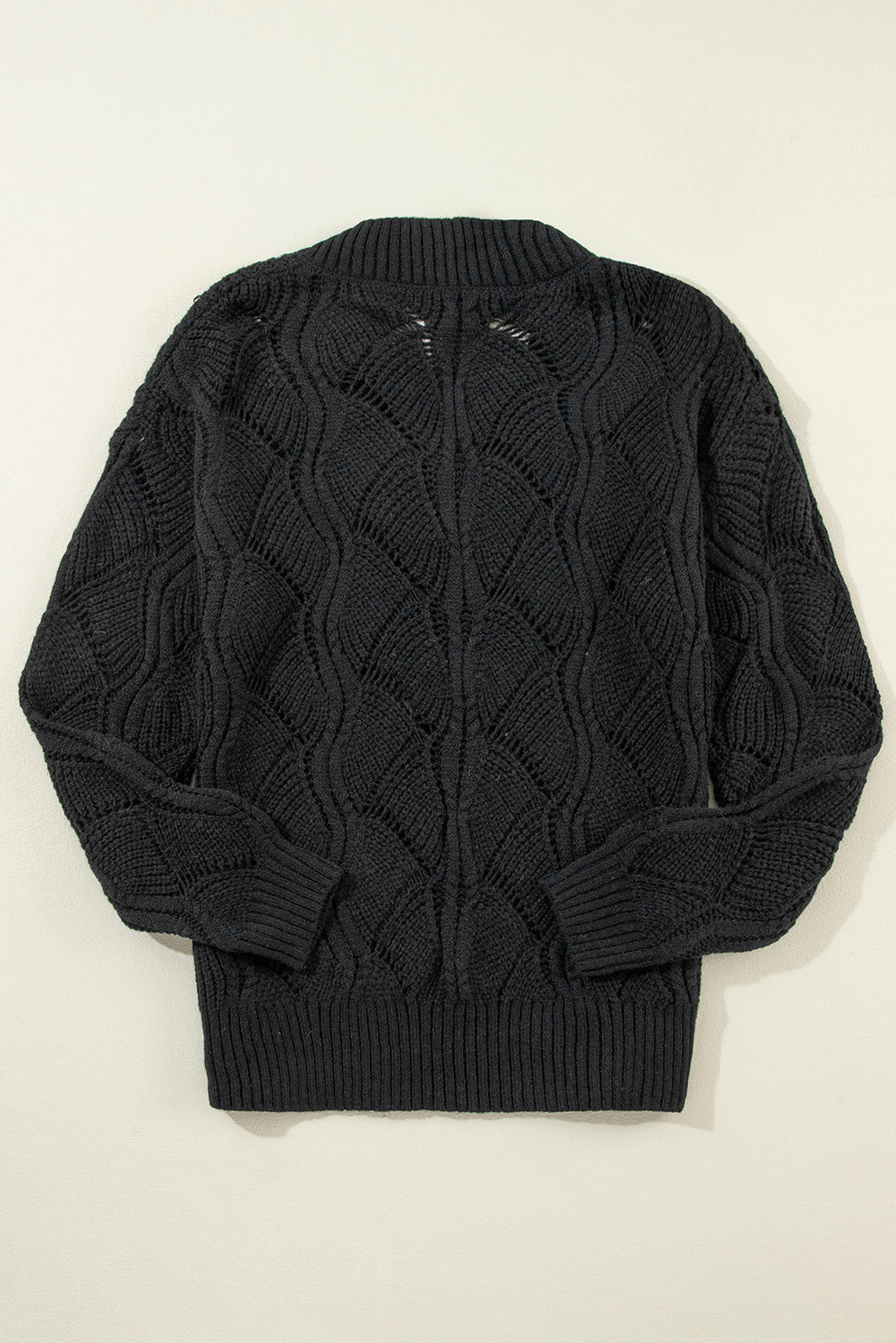Black Drop Shoulder Knit Jersey