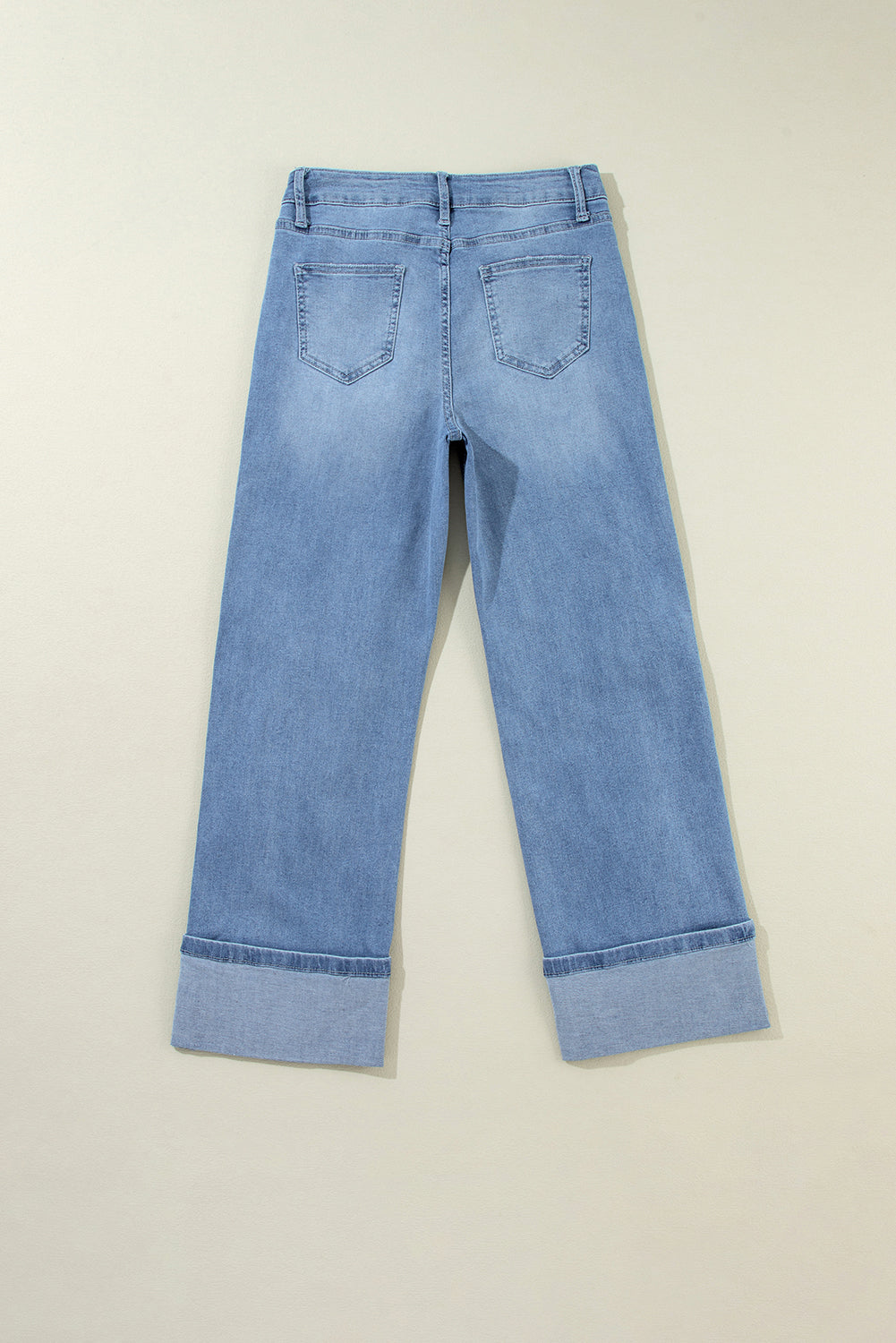 Dusk Blue High Rise Asymmetric Jeans