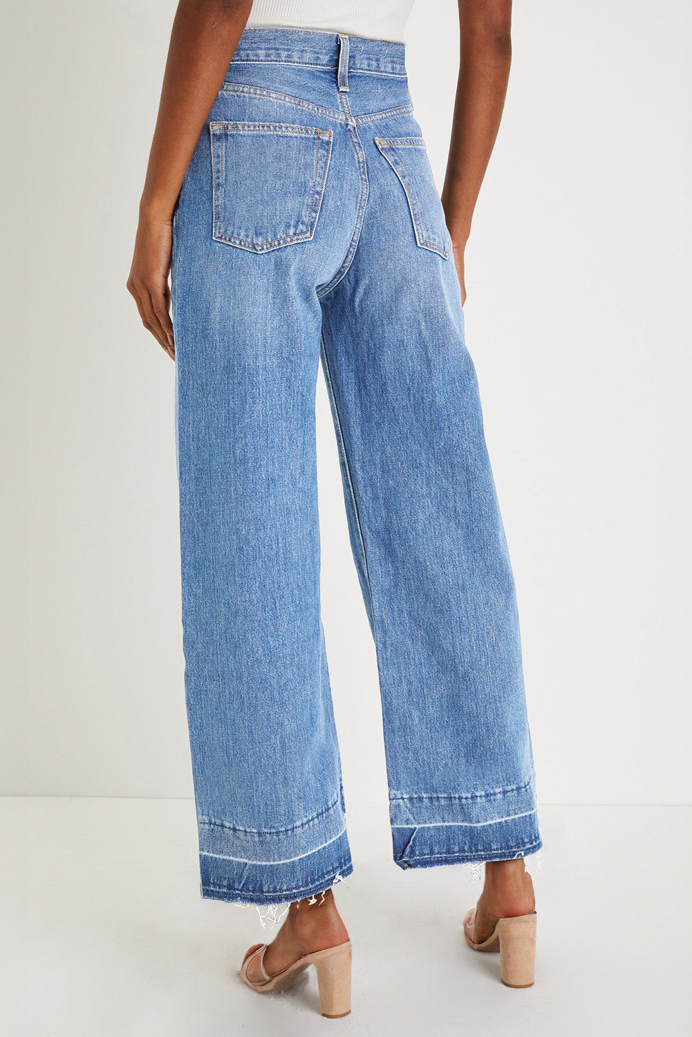 Dusk Blue Straight Leg High Waist Jeans