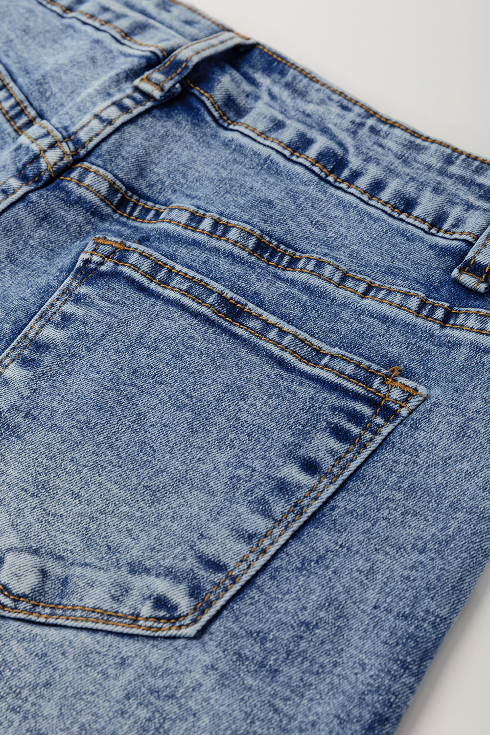 Blue Center Seam High Waist Jeans