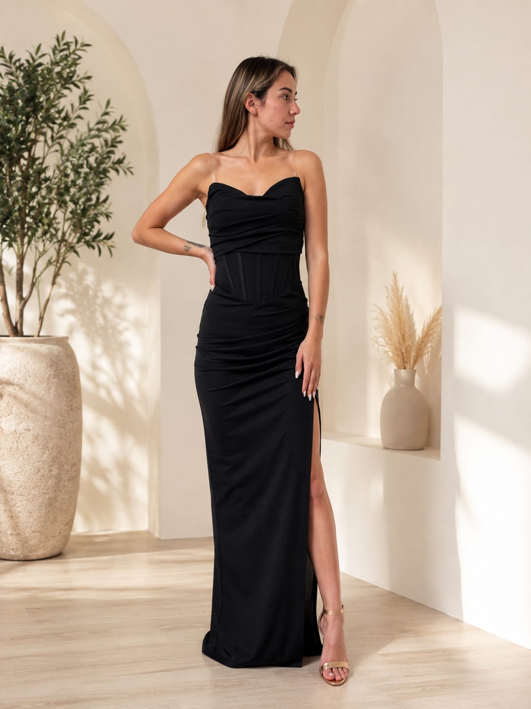 Black Corset Evening Dress – Rebel Rose Boutique