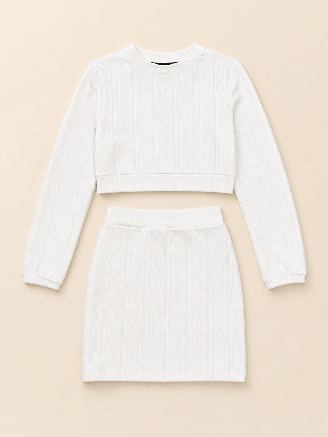 Off White Knit Set