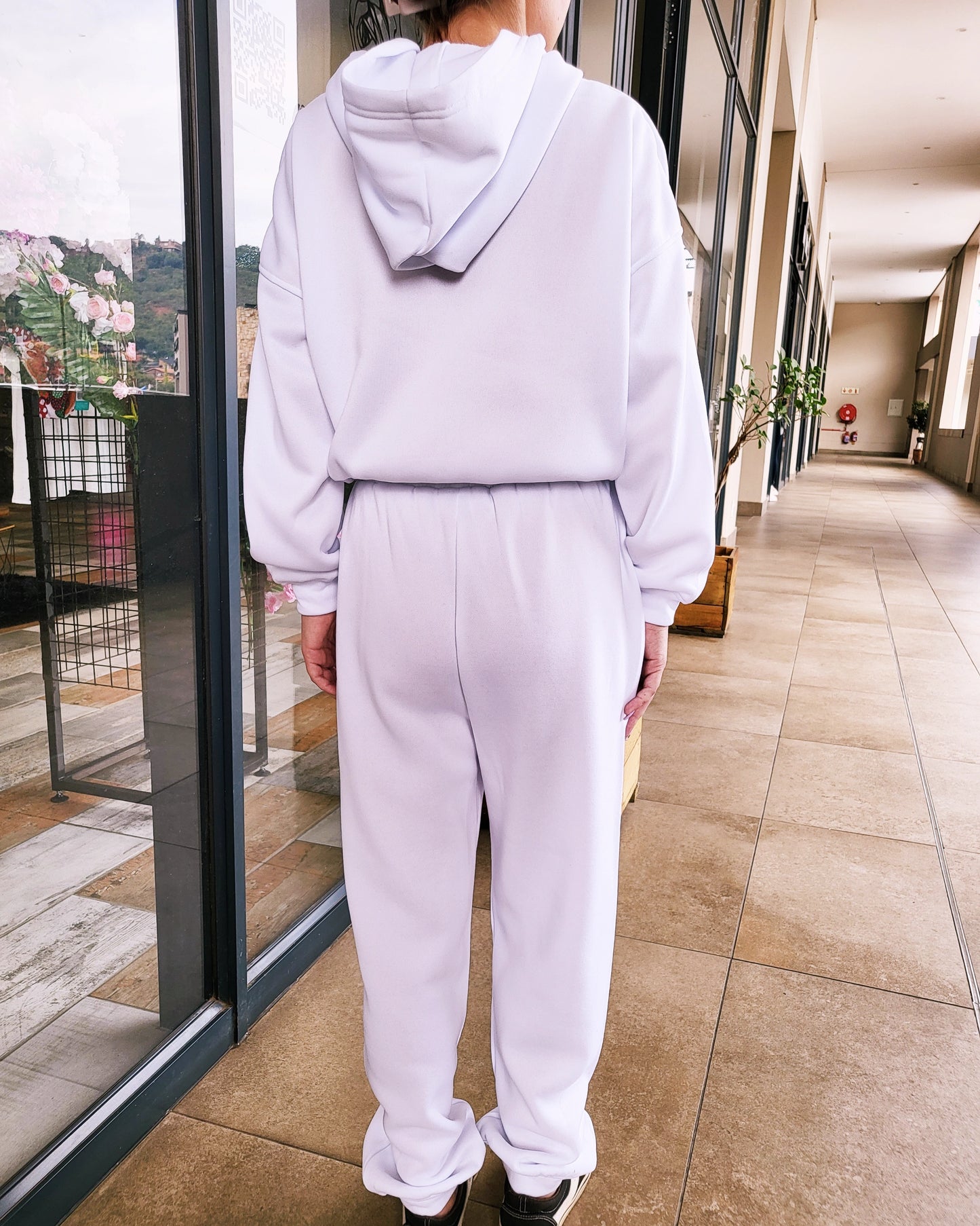 White tracksuit set
