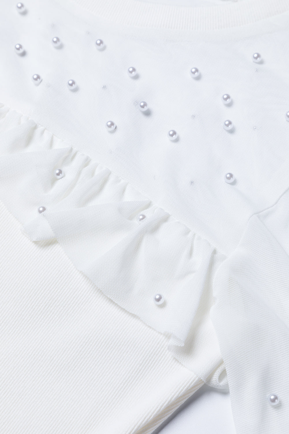 White Pearl Mesh Top