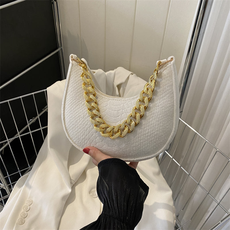 White Felt Shoulder Bag