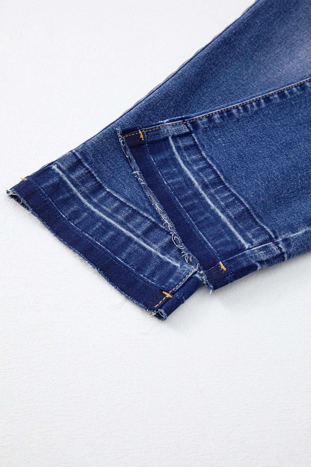 Dark Blue Wash Cropped Jeans