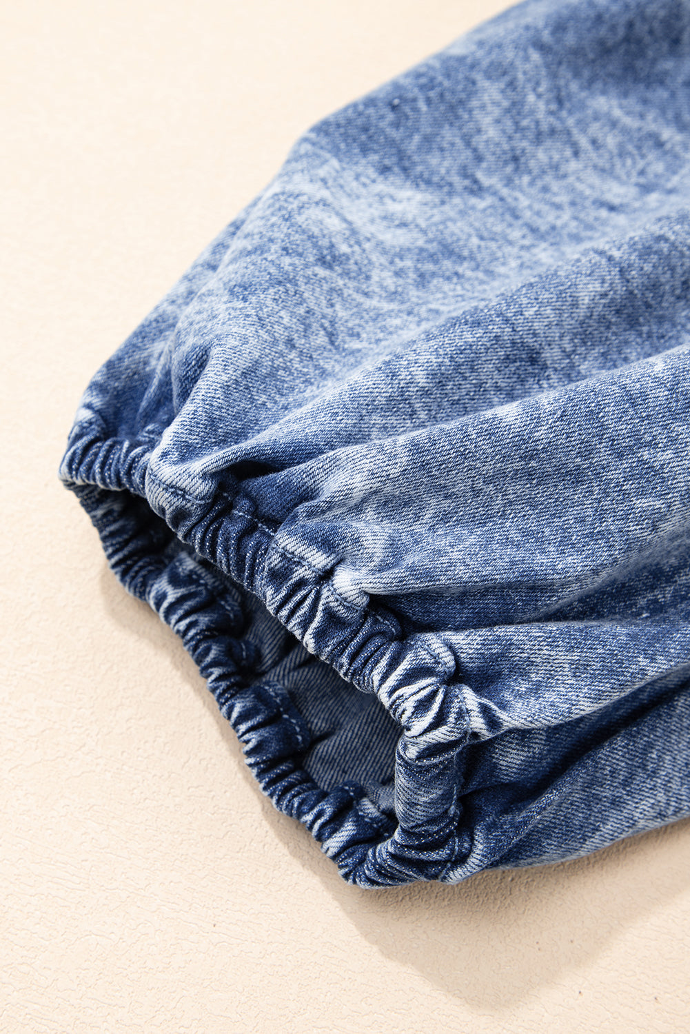 Blue Square Neck Short Denim Dress