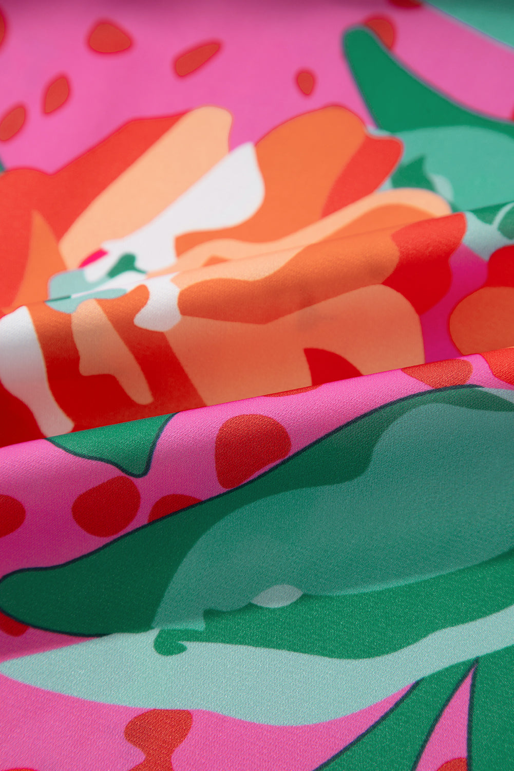 Rose Floral Print Plus Size Blouse