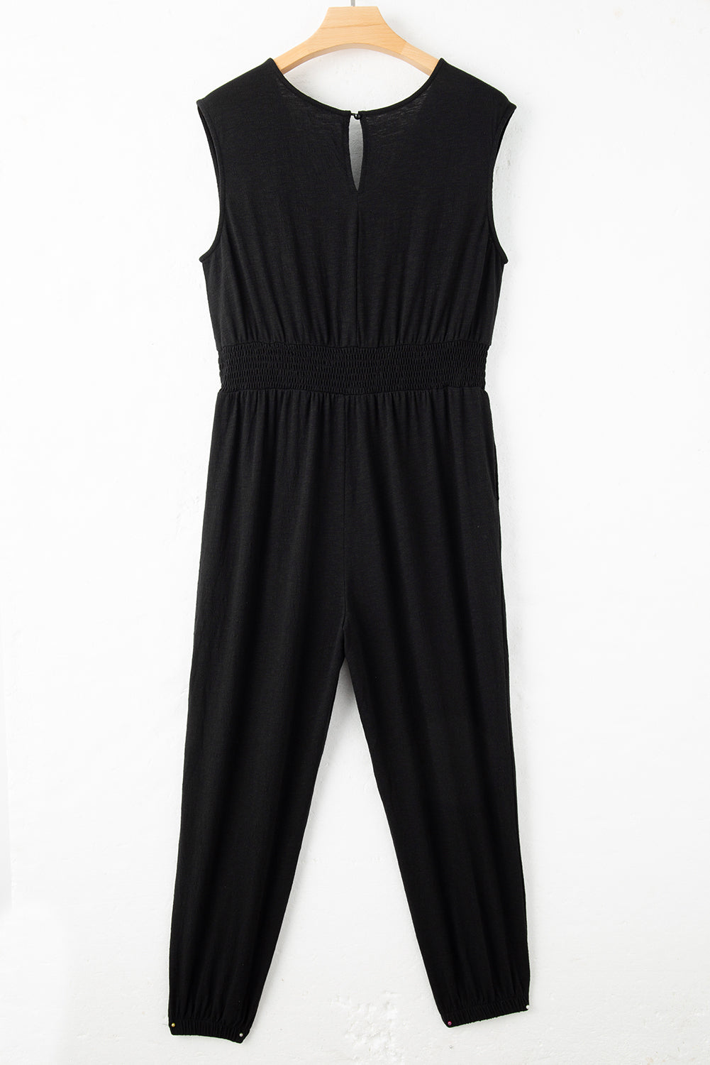 Black Plus Size V Neck Jumpsuit
