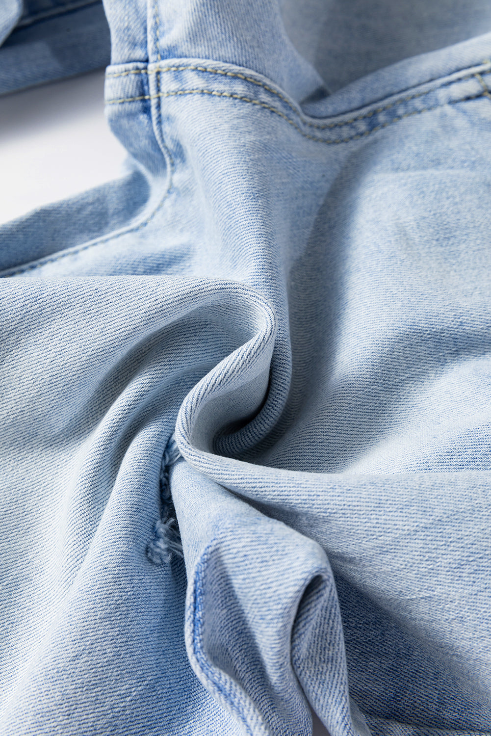 Beau Blue Distressed Flare Jeans