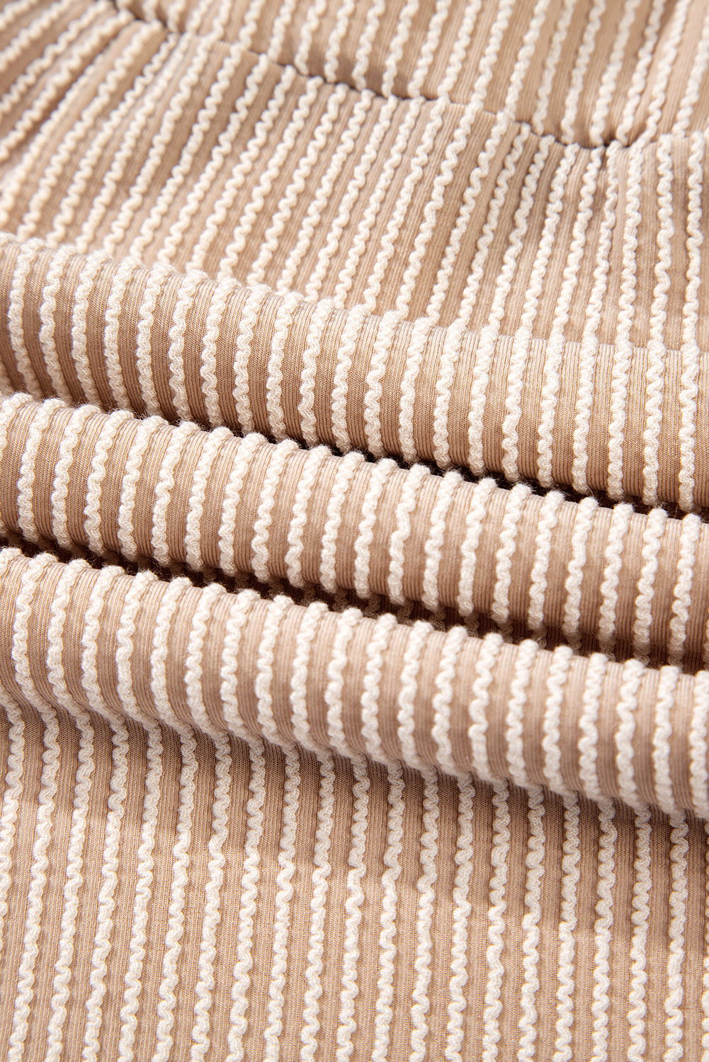 Nude Corded High Waist Wrap Skort