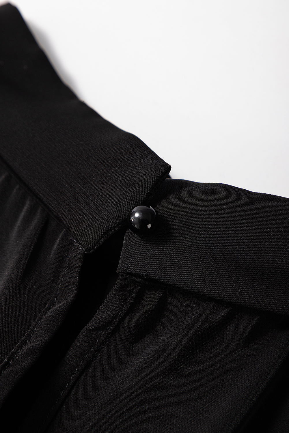 Black Keyhole Lace Sleeve Blouse