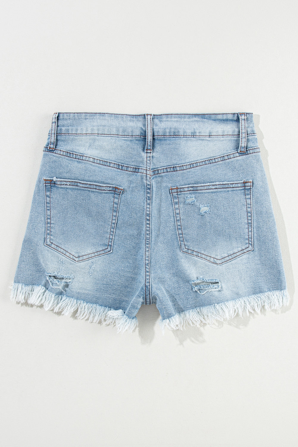 Light Blue High Waist Denim Shorts