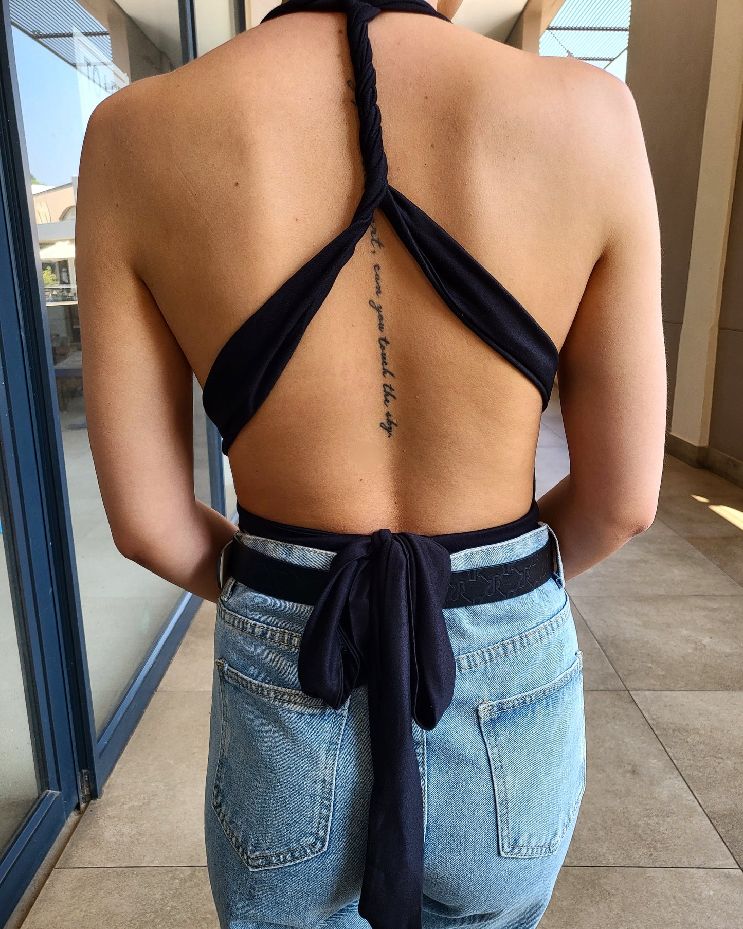 Black wrap bodysuit