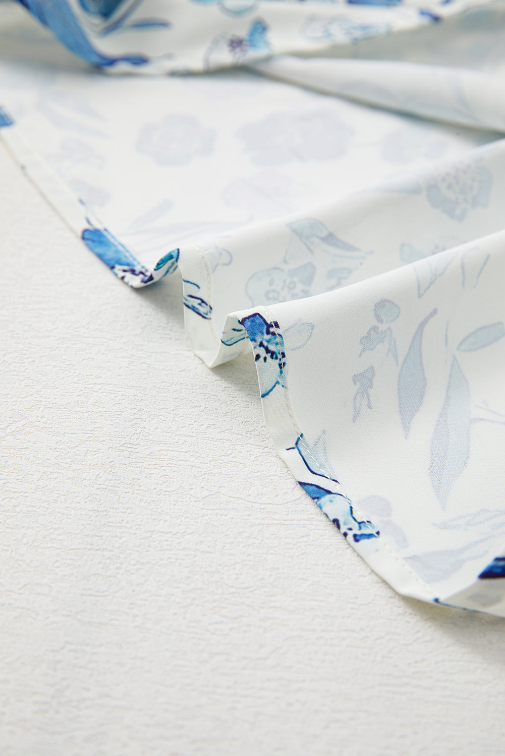 Sky Blue Floral Print Blouse