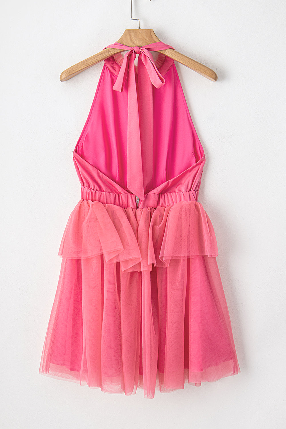 Strawberry Pink Halter Dress