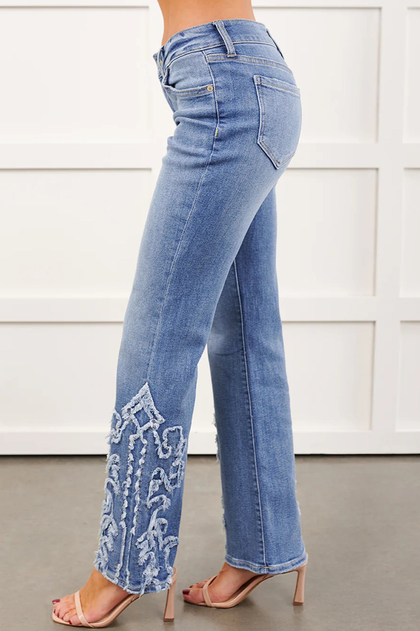 Ashleigh Blue Embroidered Flare Jeans