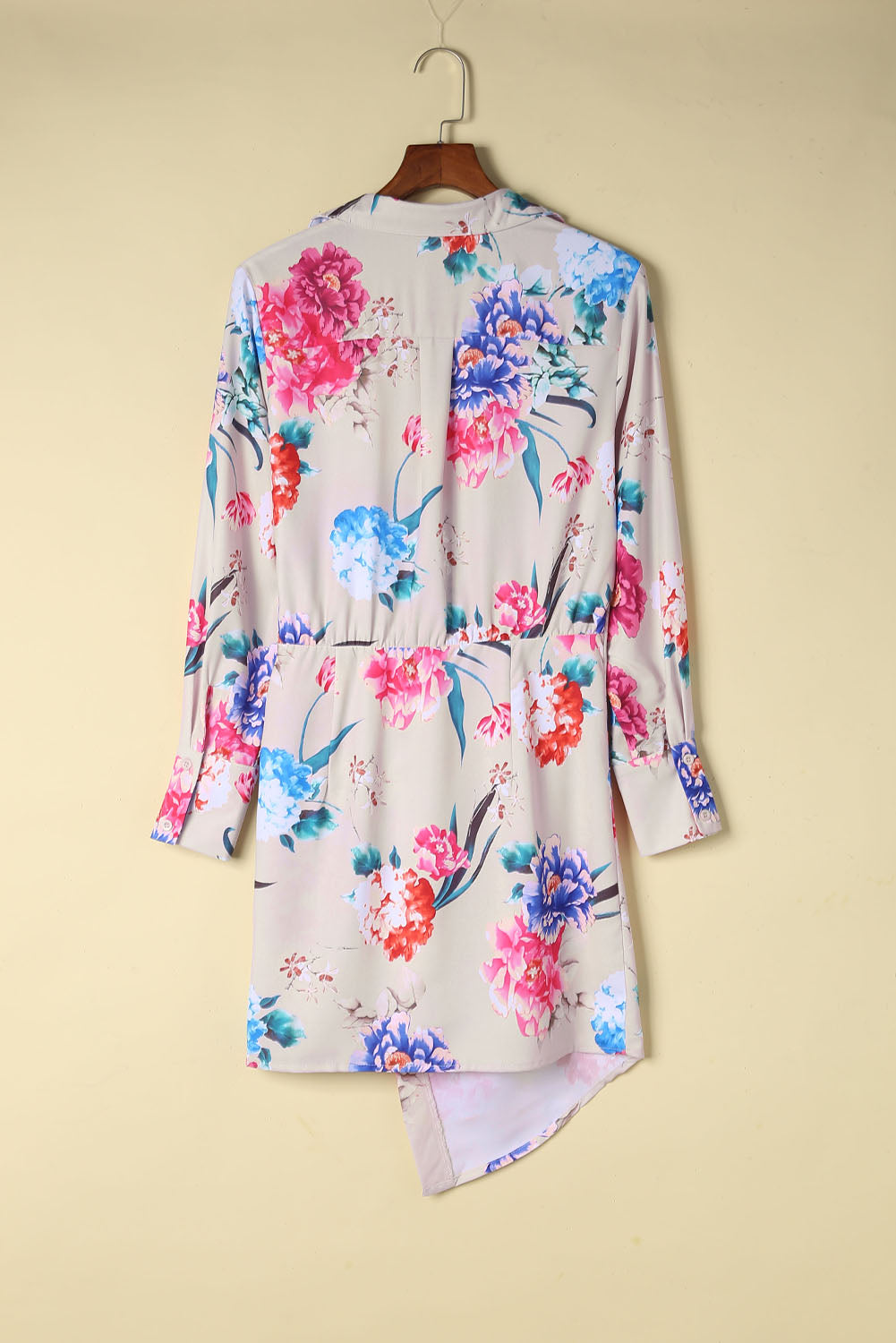 Multicolor Floral Mini Shirt Dress