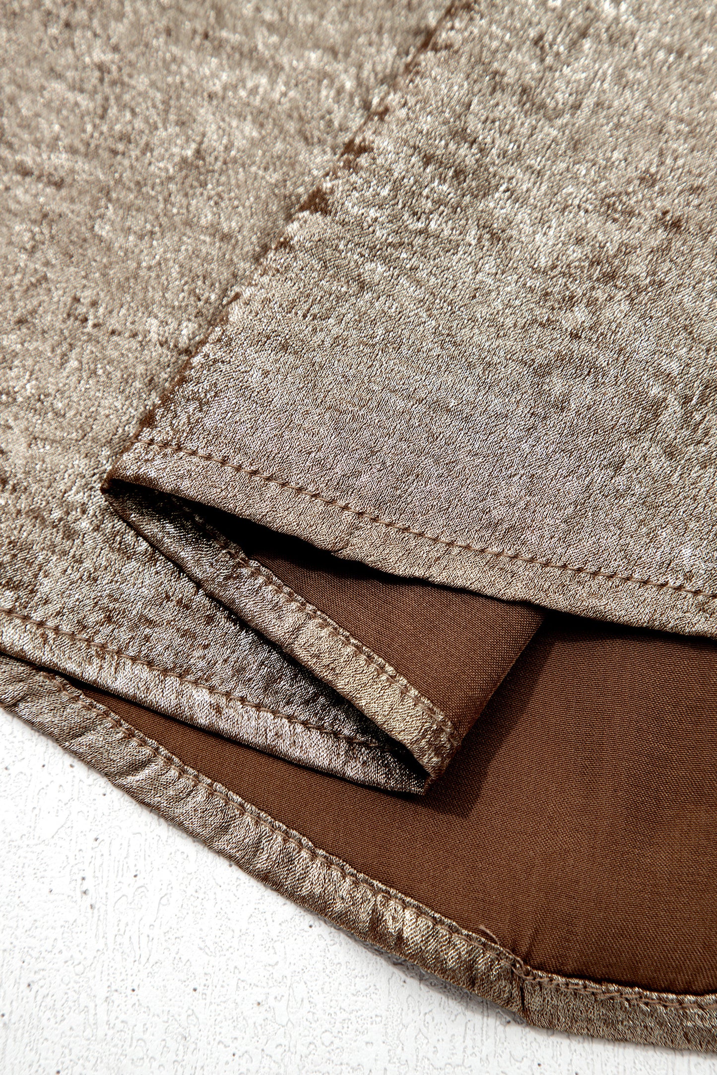 Gold Metallic Ruffle Bouse