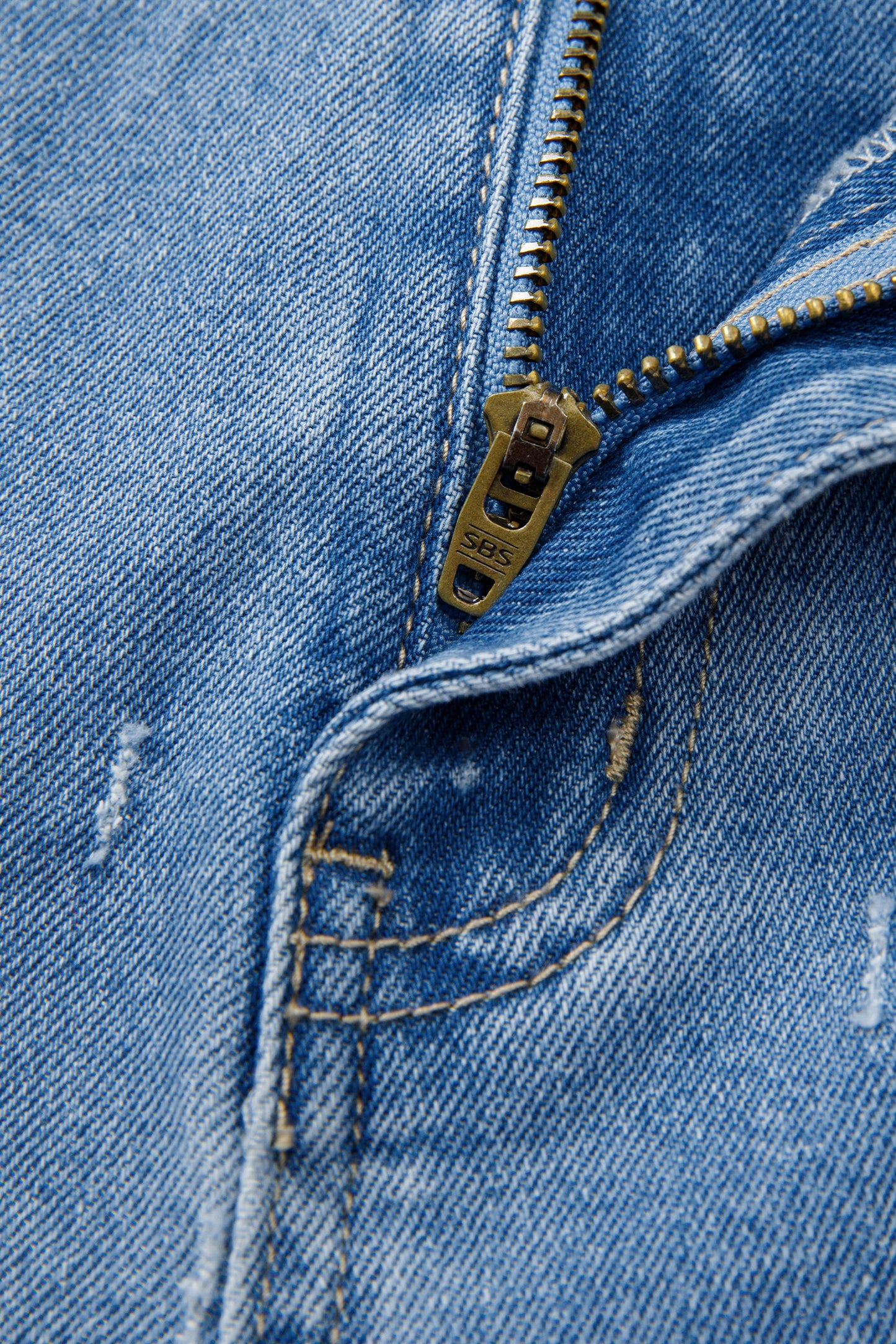 Mist Blue Distressed Jeans