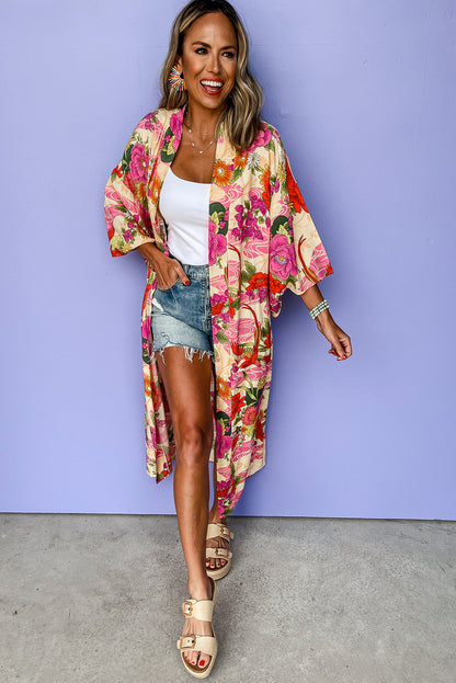 Pink Floral Kimono