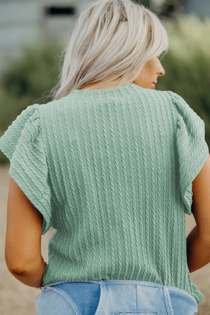 Jade Flutter Sleeve Top