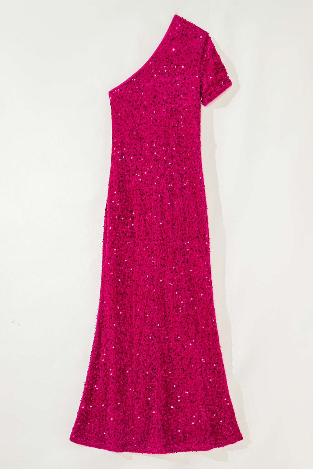 One Shoulder Bodycon Sequin Gown