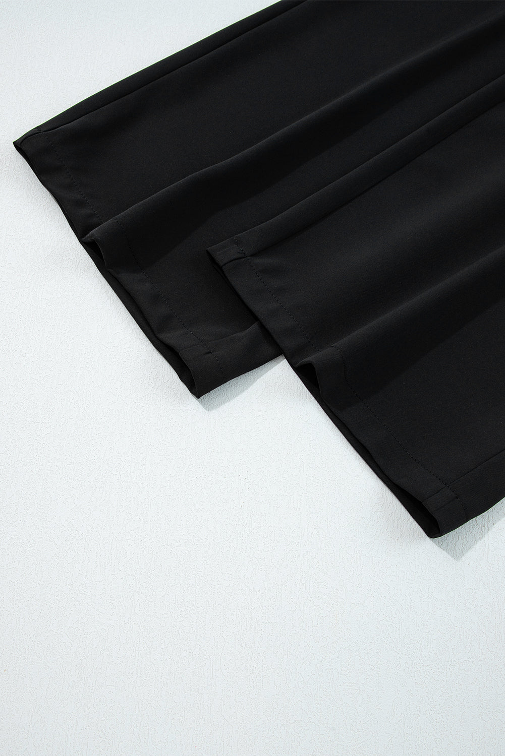 Black Pleated Loose Straight Pants
