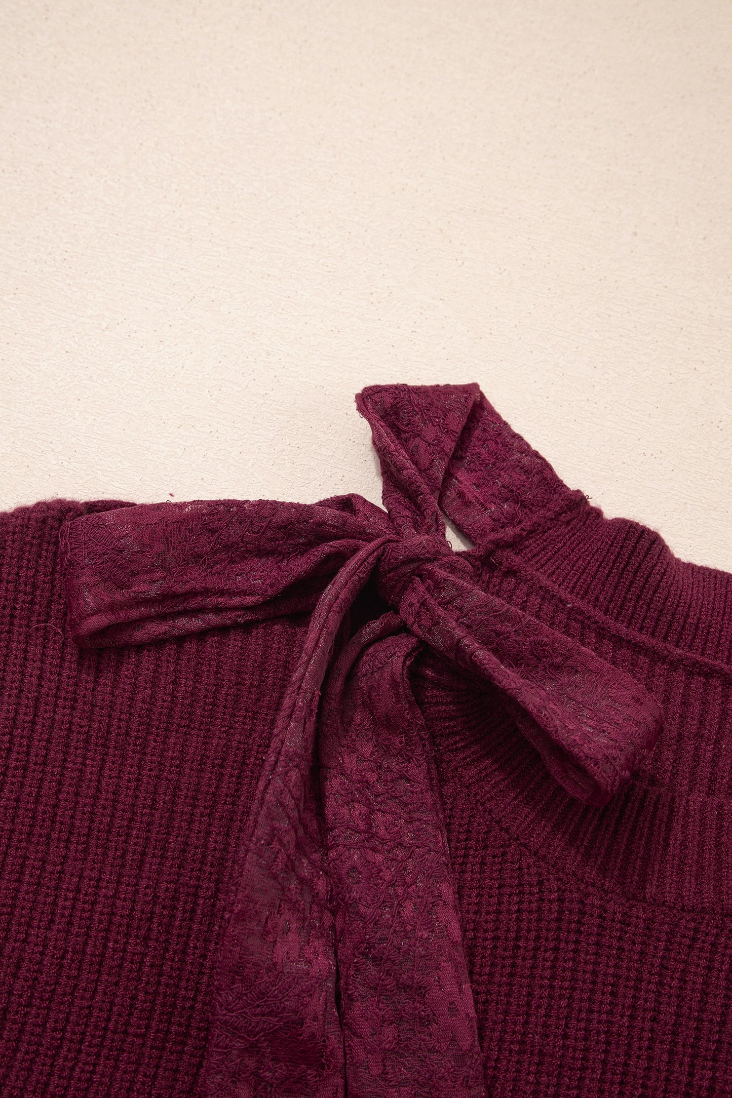Burgundy Bow Asymmetric Jersey