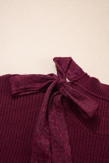 Burgundy Bow Asymmetric Jersey