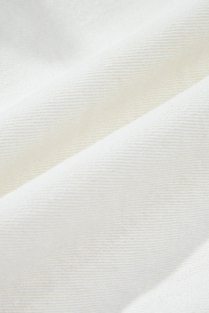 White High Waist Denim Shorts