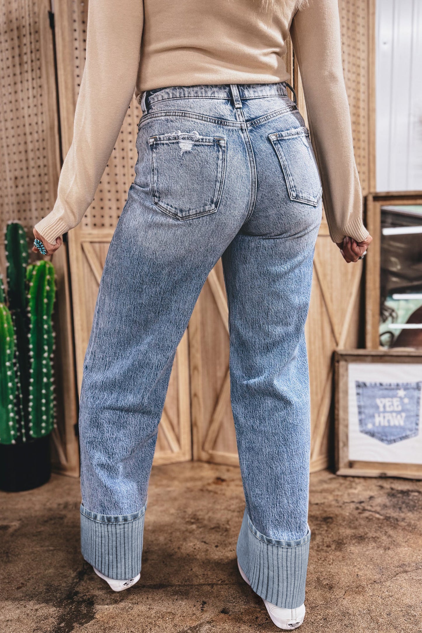 Ashleigh Blue Straight Loose Jeans