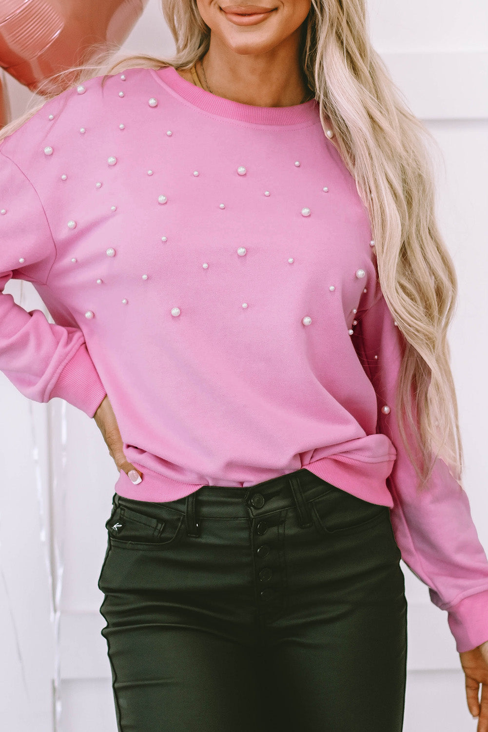 Pink Pearl Crew Neck Sweatshirt