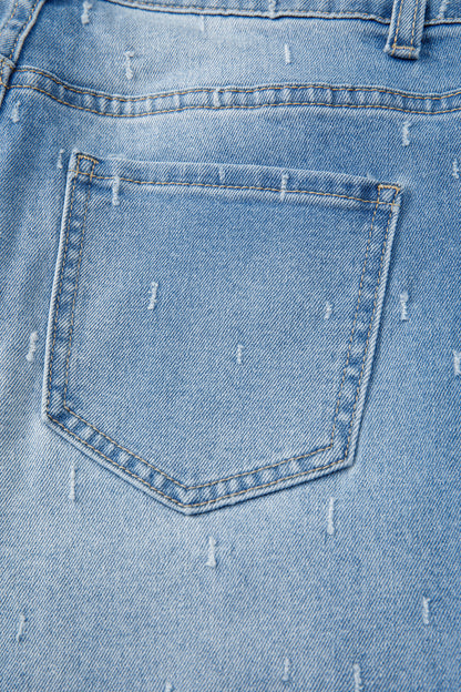 Mist Blue Distressed Jeans