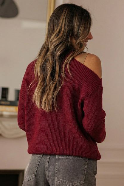 Burgundy Bow Asymmetric Jersey