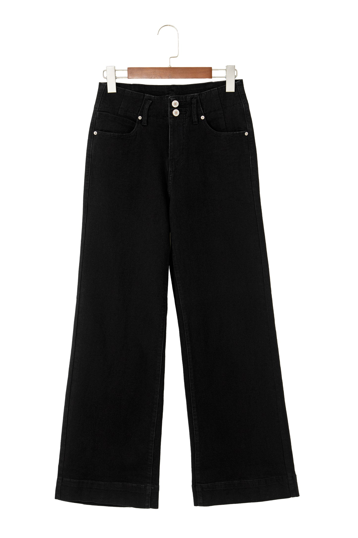 Black High Waist Flared Bottom Jeans