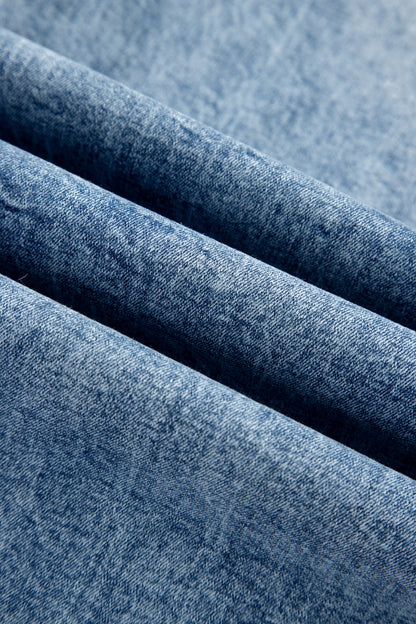 Blue Acid Wash Flare Jeans